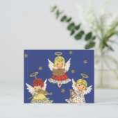 フェスティバルレトロヴィンテージクリスマスエンジェル シーズンポストカード (スタンド正面)