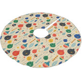 フェスティバルレトロヴィンテージクリスマスオーナメント ブラッシュドポリエステルツリースカート (アングル)