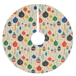 フェスティバルレトロヴィンテージクリスマスオーナメント ブラッシュドポリエステルツリースカート