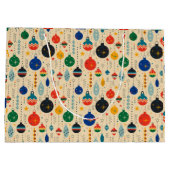 フェスティバルレトロヴィンテージクリスマスオーナメント ラージペーパーバッグ (裏面)