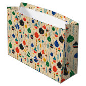 フェスティバルレトロヴィンテージクリスマスオーナメント ラージペーパーバッグ (裏面アングル)