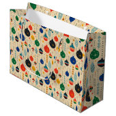 フェスティバルレトロヴィンテージクリスマスオーナメント ラージペーパーバッグ (正面アングル)