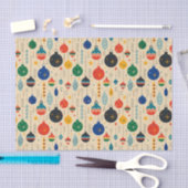 フェスティバルレトロヴィンテージクリスマスオーナメント 薄葉紙 (クラフト)