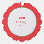 フェスティバルレトロヴィンテージクリスマスガール追加メッセージ オーナメントカード (裏面)