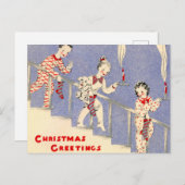 フェスティバルレトロヴィンテージクリスマスキッズ シーズンポストカード (正面/裏面)