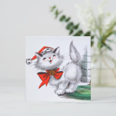 フェスティバルレトロヴィンテージクリスマスキャットパーティー 招待状 (スタンド正面)