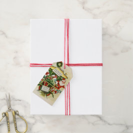 フェスティバルレトロヴィンテージクリスマスサンタアド名 ギフトタグ