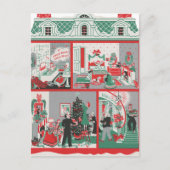 フェスティバルレトロヴィンテージクリスマスハウス シーズンポストカード (正面)