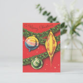 フェスティバルレトロヴィンテージクリスマス球根 シーズンポストカード (スタンド正面)