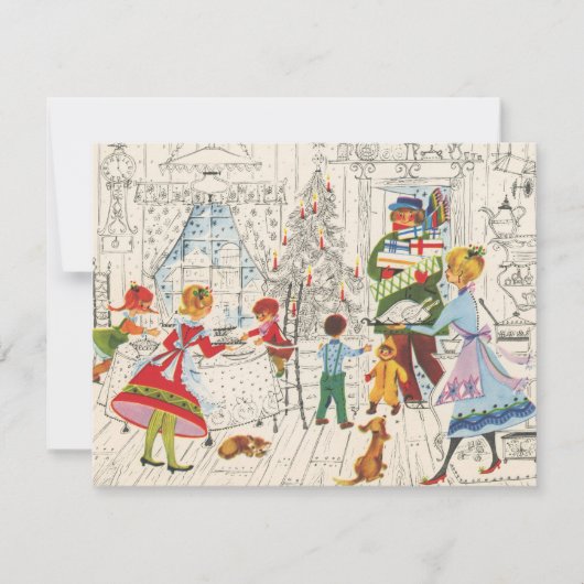 フェスティバルレトロヴィンテージクリスマス シーズンカード (正面)