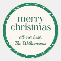 フェスティバルレトロ明るい緑の波線クリスマス