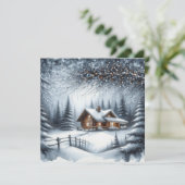 フェスティバルログキャビン冬の森のクリスマス シーズンカード (スタンド正面)