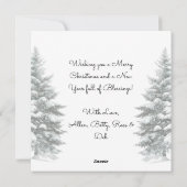 フェスティバルログキャビン冬の森のクリスマス シーズンカード (裏面)