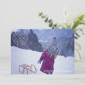 フェスティバルロゴダスティブルーホリデーフォトカード シーズンカード (スタンド正面)