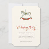 フェスティバルロッキングホースクリスマスホリデーパーティー 招待状 (正面)