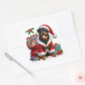 フェスティバルロットワイラーサンタの服装 スクエアシール (封筒)