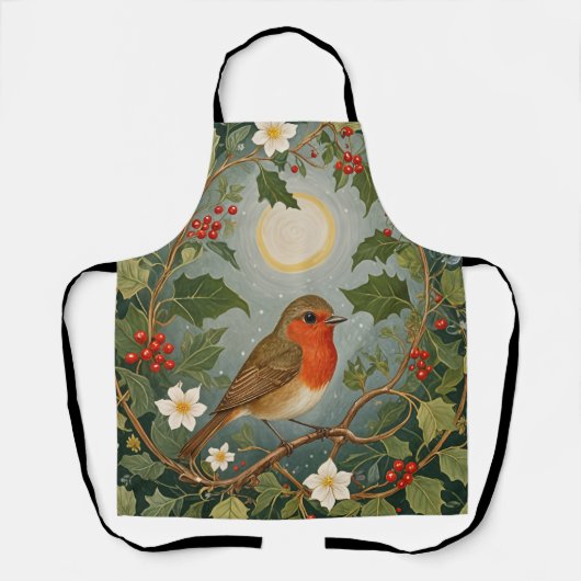 フェスティバルロビンアンドホリー エプロン (正面)