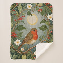 フェスティバルロビンアンドホリー シェルパブランケット