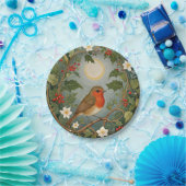 フェスティバルロビンアンドホリー ペーパープレート (パーティー)