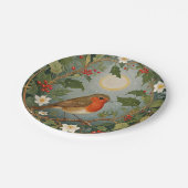 フェスティバルロビンアンドホリー ペーパープレート (アングル)