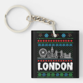 フェスティバルロンドン統一されたキングダム醜いクリスマス キーホルダー