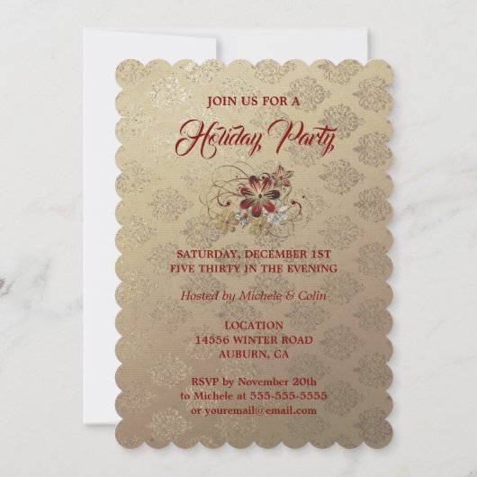 フェスティバルローレルホリデーパーティー招待状 招待状 (裏面)