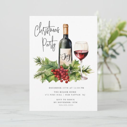 フェスティバルワインクリスマスカクテルパーティー 招待状 (スタンド正面)