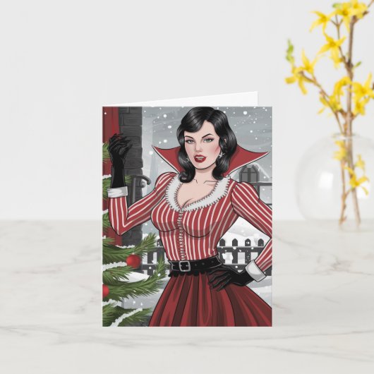 フェスティバルヴァンパイレディークリスマス カード (黄色い花)