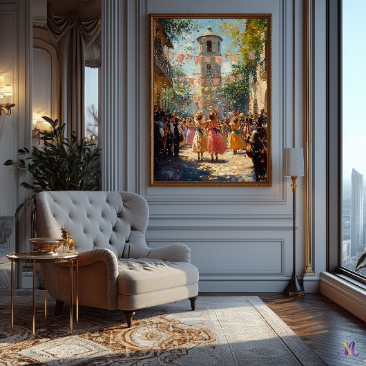 フェスティバルヴィレッジお祝いインプレッションスタイル ポスター