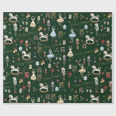 フェスティバルヴィンテージくるみ割りバレエメリークリスマス ラッピングペーパー (フラット)