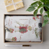 フェスティバルヴィンテージのお子様とクリスマスの挨拶 薄葉紙 (ギフト)