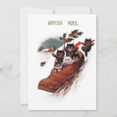 フェスティバルヴィンテージのクリスマスキャッツ追加気持ち ノートカード (正面)