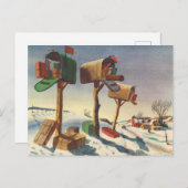 フェスティバルヴィンテージのクリスマスメールボックス シーズンポストカード (正面/裏面)