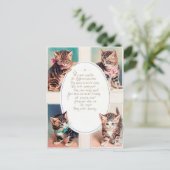 フェスティバルヴィンテージのクリスマス猫の詩 ポストカード (スタンド正面)