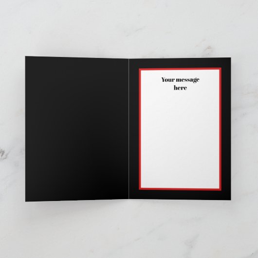 フェスティバルヴィンテージのクリスマス雪だるまにメッセージを追加 シーズンカード (内部)