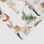 フェスティバルヴィンテージの子供とクリスマスの挨拶Tis 薄葉紙 (詳細)