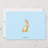 フェスティバルヴィンテージイースターバンニー、子供と挨拶 シーズンカード (裏面)