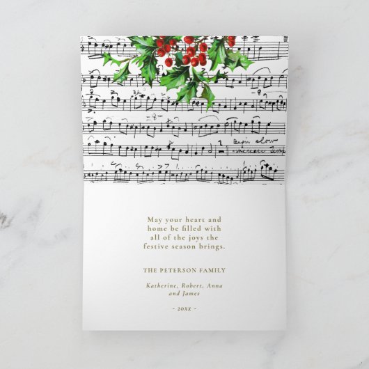 フェスティバルヴィンテージエンジェルチェルーブホリークリスマス カード (内部)