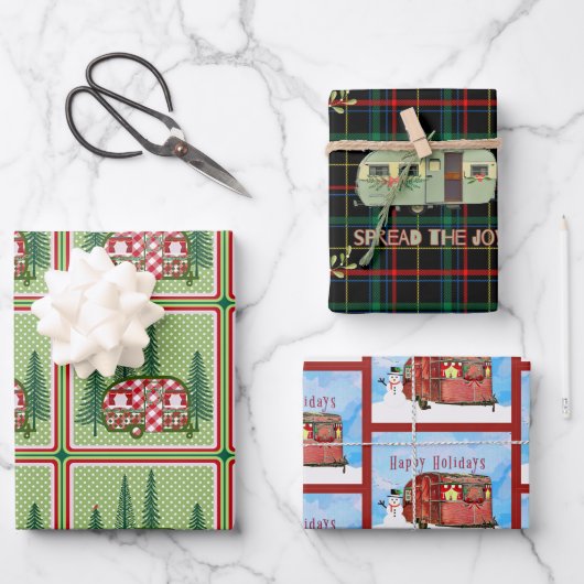 フェスティバルヴィンテージキャンパーの品揃え ラッピングペーパーシート (正面)