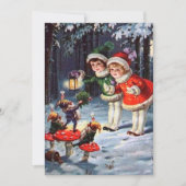 フェスティバルヴィンテージクリスマスの子供を追加気持ち ノートカード (正面)