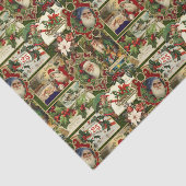 フェスティバルヴィンテージクリスマスエフェメラコラージグリーン 薄葉紙 (詳細)