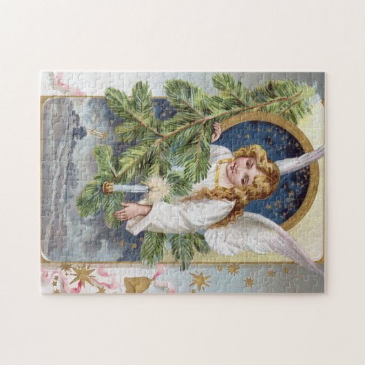フェスティバルヴィンテージクリスマスエンジェルホリデイ ジグソーパズル (横)