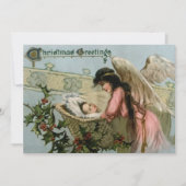 フェスティバルヴィンテージクリスマスエンジェルホリデイ ノートカード (正面)