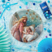 フェスティバルヴィンテージクリスマスエンジェルホリデーパーティー ペーパープレート (パーティー)