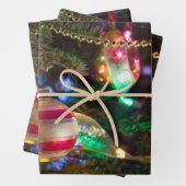 フェスティバルヴィンテージクリスマスオーナメント ラッピングペーパーシート (インサイチュ)