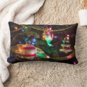 フェスティバルヴィンテージクリスマスオーナメント ランバークッション (ブランケット)
