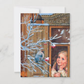 フェスティバルヴィンテージクリスマスガールホリデイ ノートカード (正面)