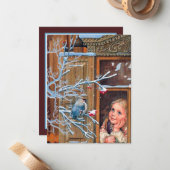 フェスティバルヴィンテージクリスマスガールホリデイ ノートカード (正面/裏面インサイチュ)