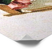 フェスティバルヴィンテージクリスマスガールホリデイ ポスター (角)