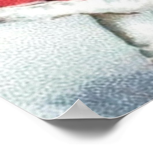 フェスティバルヴィンテージクリスマスガールホリデーポスター ポスター (角)